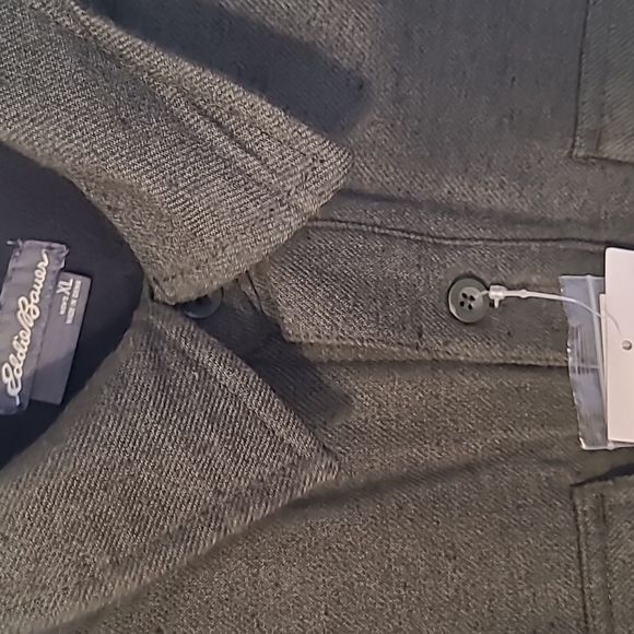 EDDIE BAUER MENS LINED SHIRT JACKET "FOREST NIGHT" GREEN SIZE XL - Picture 9 of 13